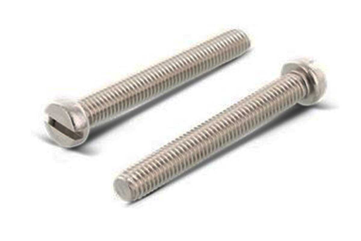 Гвинт, головка напівкругла M10x45 шліц прямий (PL), А2